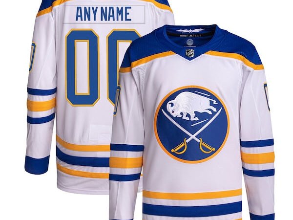 Buffalo Sabres adidas Away Primegreen Authentic Custom Jersey - White