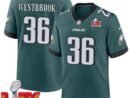Brian Westbrook Philadelphia Eagles Nike Game Retired Player Jersey Super Bowl - Midnight Green