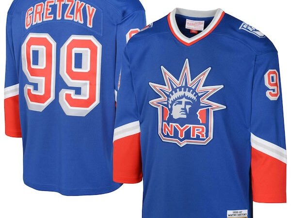Wayne Gretzky New York Rangers  Youth 1996/97   Blue Line Player Jersey