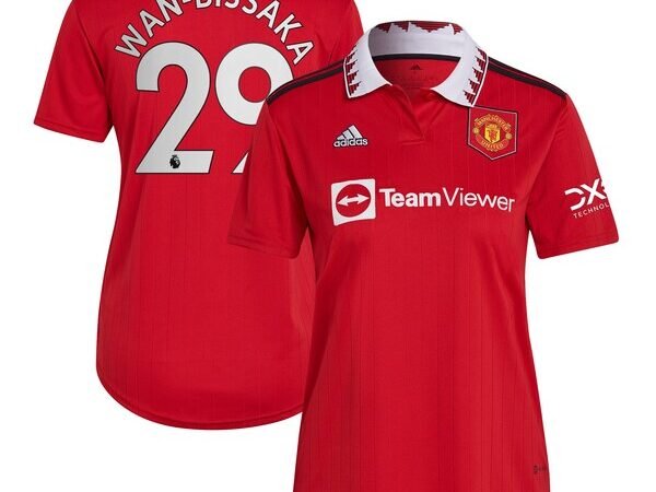 Aaron Wan-Bissaka Manchester United adidas Women's 2022/23 Home Replica Player Jersey - Red