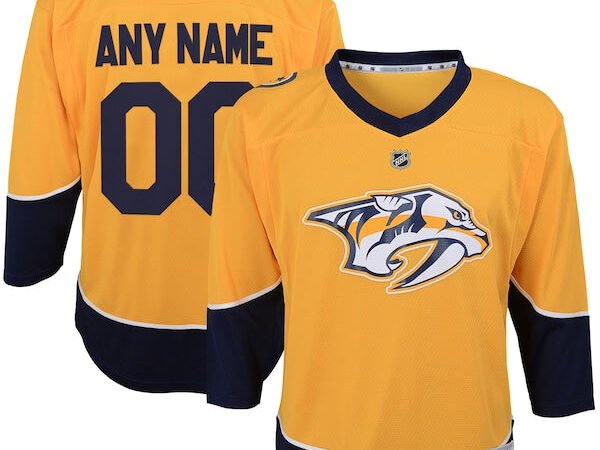Nashville Predators Youth Home Replica Custom Jersey - Gold