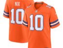 Bo Nix Denver Broncos Nike Mile High Collection 1977 Throwback Player Game Jersey - Orange