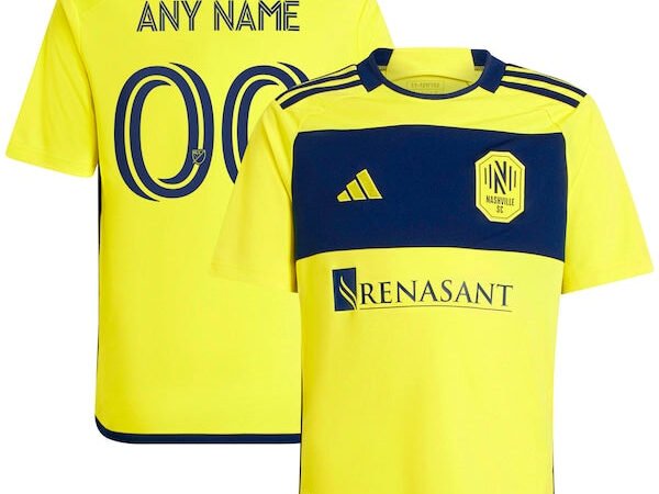 Nashville SC adidas Youth 2024 The 615 Kit Replica Custom Jersey - Yellow
