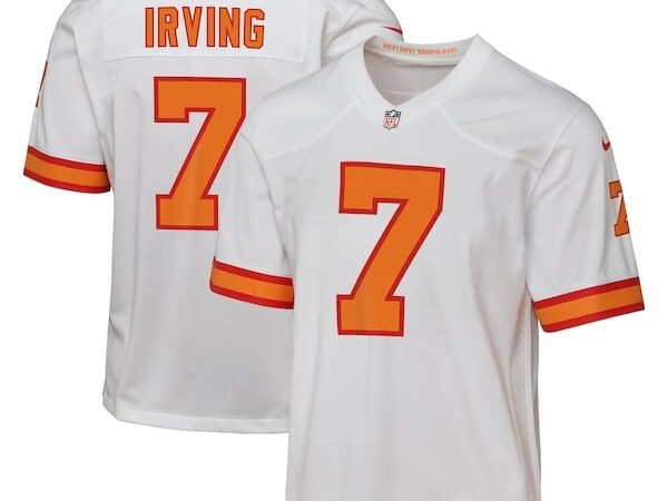 Bucky Irving '76 Tampa Bay Buccaneers Youth Game Jersey - White