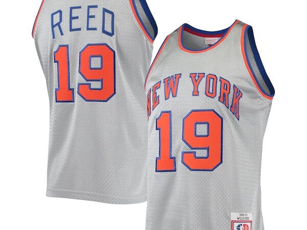 Willis Reed New York Knicks 75th Anniversary 1969/70 Hardwood Classics Swingman Jersey - Silver
