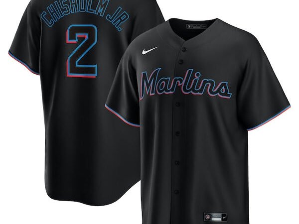 Jazz Chisholm Jr. Miami Marlins Nike Alternate Replica Player Jersey - Black/White