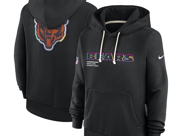 Chicago Bears Nike Women's 2025 NFL Crucial Catch Sideline Standard Issue Dri-FIT Hoodie - Black