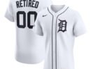 Detroit Tigers Nike Home Elite Sponsor Patch Pick-A-Player Retired Roster Jersey - White