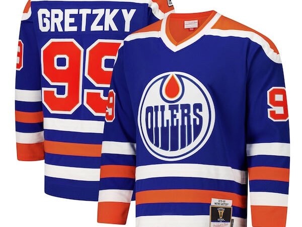 Wayne Gretzky Edmonton Oilers 1979-80 Power Play Jersey - Royal