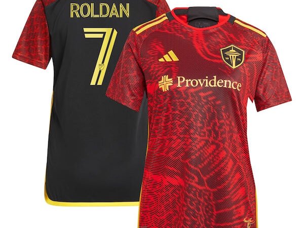 Cristian Roldan Seattle Sounders FC adidas Women's 2024 The Bruce Lee Kit Replica Player Jersey – Red
