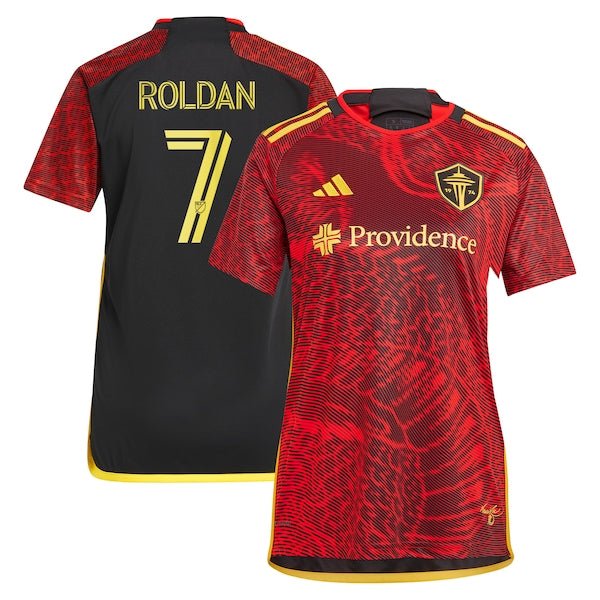 Cristian Roldan Seattle Sounders FC adidas Women's 2024 The Bruce Lee Kit Replica Player Jersey – Red