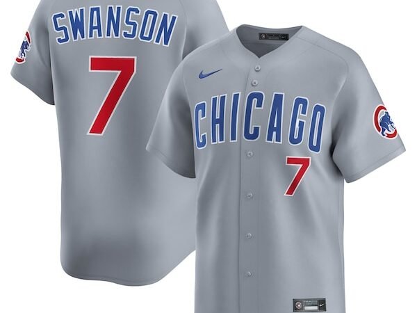 Dansby Swanson Chicago Cubs Nike Road Limited Player Jersey - Gray