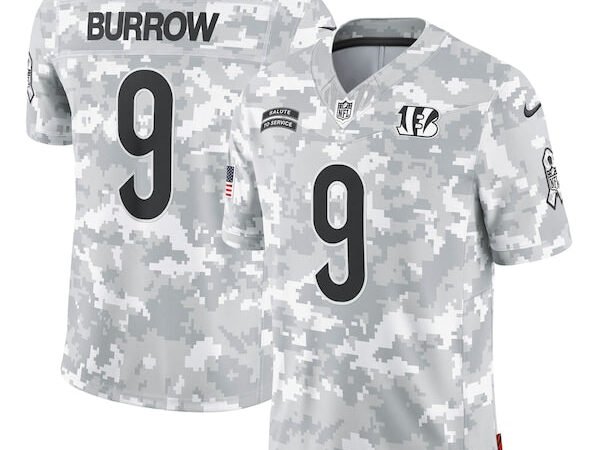Joe Burrow Cincinnati Bengals Nike 2024 Salute to Service Limited Jersey - Arctic Camo