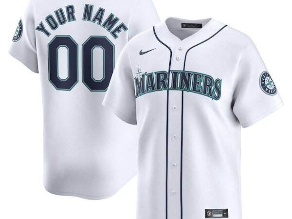 Seattle Mariners Nike Home Limited Custom Jersey - White