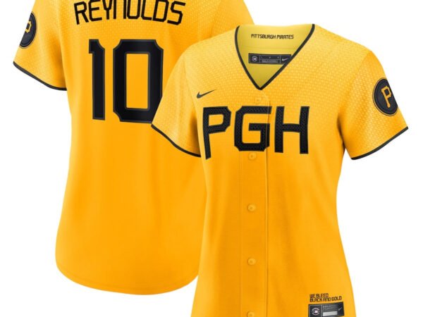 Bryan Reynolds Pittsburgh Pirates Nike Women's 2023 City Connect Replica Player Jersey - Gold