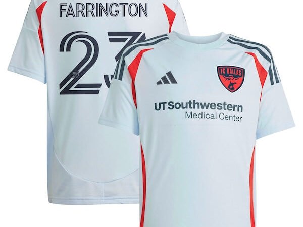 Logan Farrington FC Dallas adidas Youth 2025 The Inferno Kit Replica Player Jersey - Light Blue