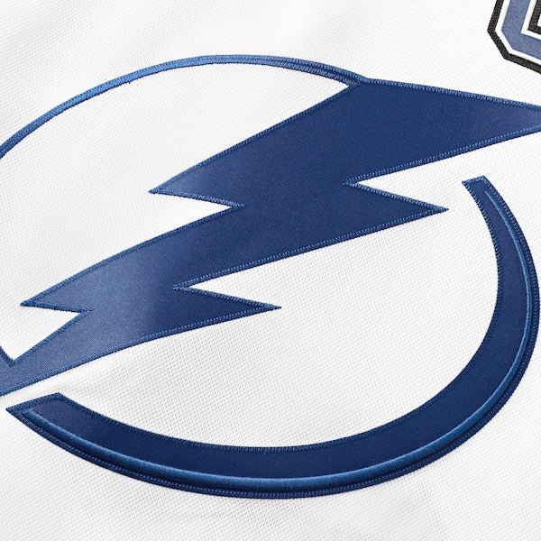 Tampa Bay Lightning Away Premium Custom Jersey - White/Black/Blue