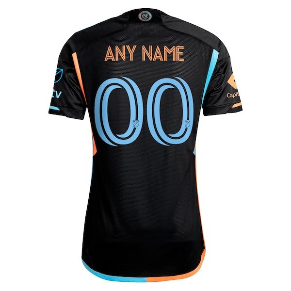 New York City FC adidas 2024 24/7 Kit Authentic Custom Jersey – Black
