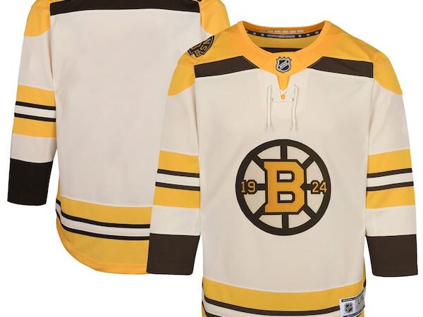 Boston Bruins Youth 100th Anniversary Premier Jersey - Cream