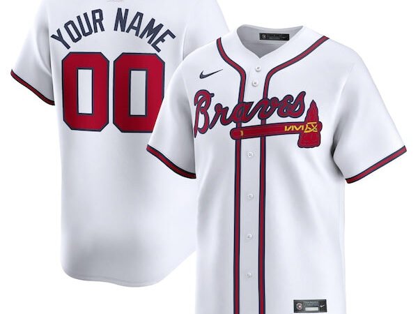 Atlanta Braves Nike Youth Home Limited Custom Jersey - White