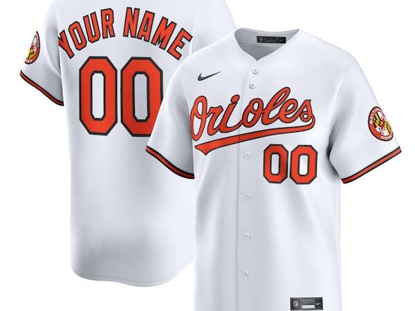 Baltimore Orioles Nike Home Limited Custom Jersey - White