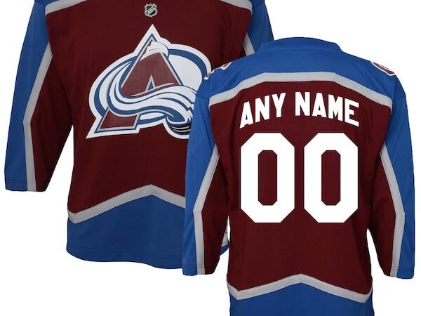 Colorado Avalanche Preschool Home Replica Custom Jersey - Maroon