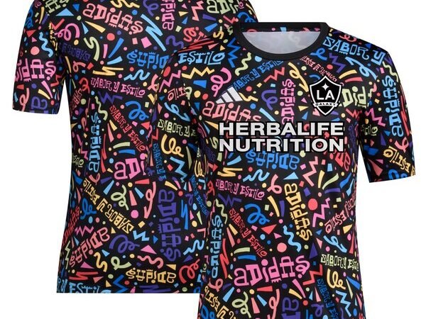 LA Galaxy adidas 2024 Hispanic Heritage Pre-Match Top - Black
