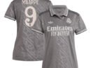 Kylian Mbappé Los Merengues adidas Originals Women's 2024/25 Third Replica Player Jersey - Charcoal