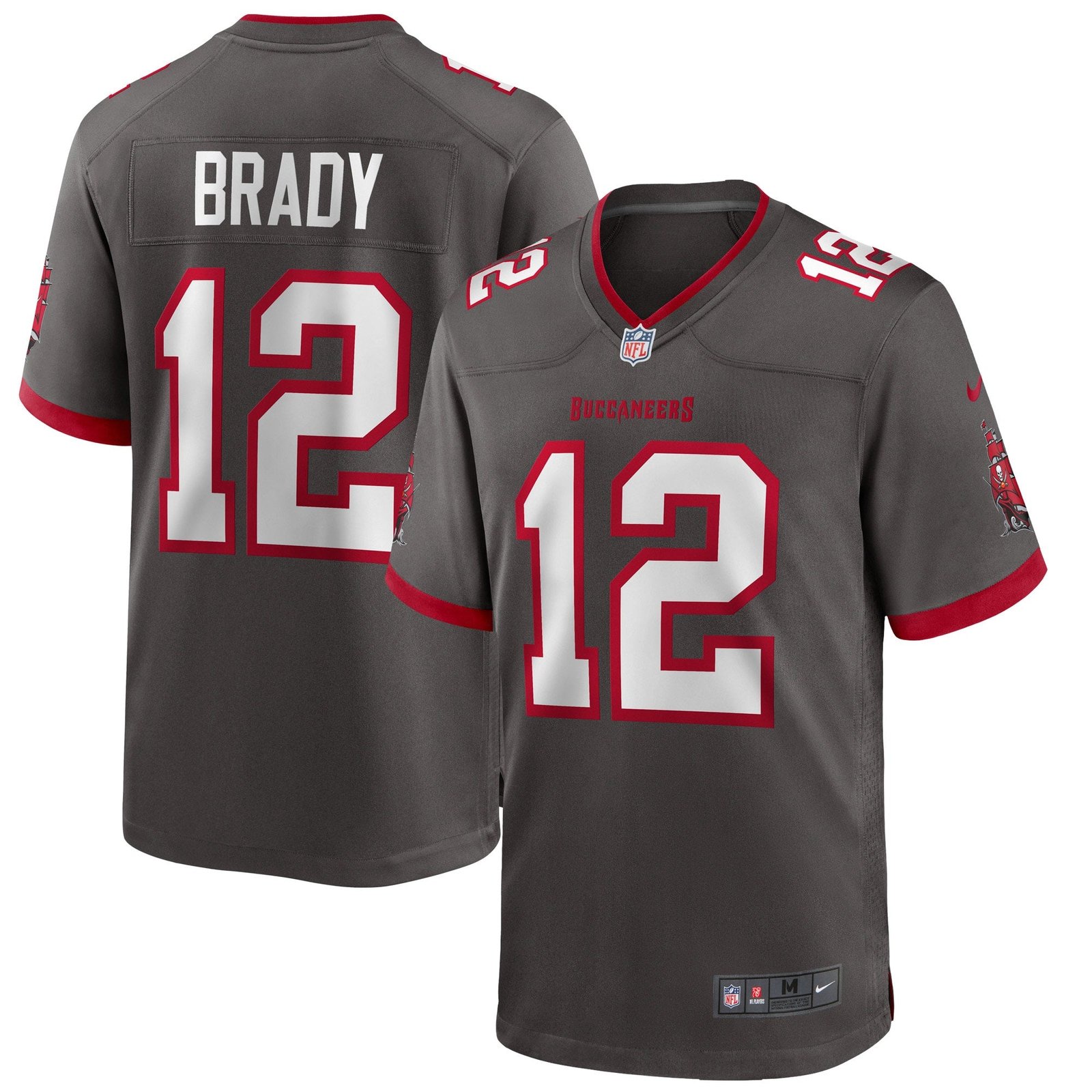 Tom Brady Tampa Bay Buccaneers Nike Game Jersey - Red/Pewter
