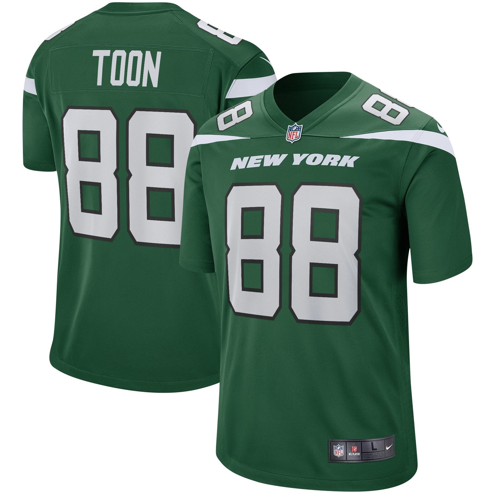 Al Toon New York Jets Nike Legacy Retired Player Game Jersey - White/Green