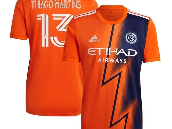 Thiago Martins New York City FC adidas 2023 The Volt Kit Replica Player Jersey - Orange