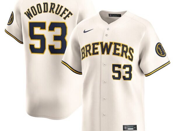 Brandon Woodruff Milwaukee Brewers Nike Home Limited Player Jersey - Cream