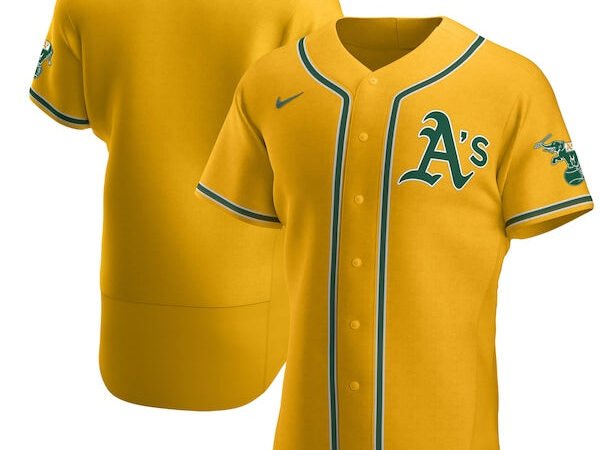 Oakland Athletics Nike Authentic Official Team Jersey - Gold