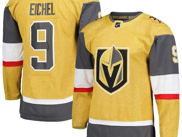 Jack Eichel Vegas Golden Knights adidas Home Primegreen Authentic Player Jersey - Gold