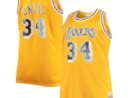 Shaquille O'Neal Los Angeles Lakers Big & Tall 1996-97 NBA 75th Anniversary Diamond Swingman Jersey - Gold
