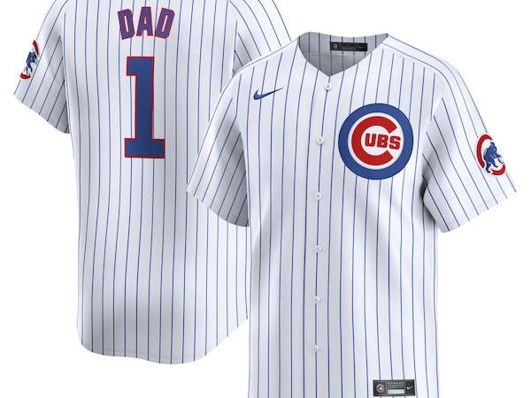 Chicago Cubs Nike #1 Dad Home Limited Jersey - White