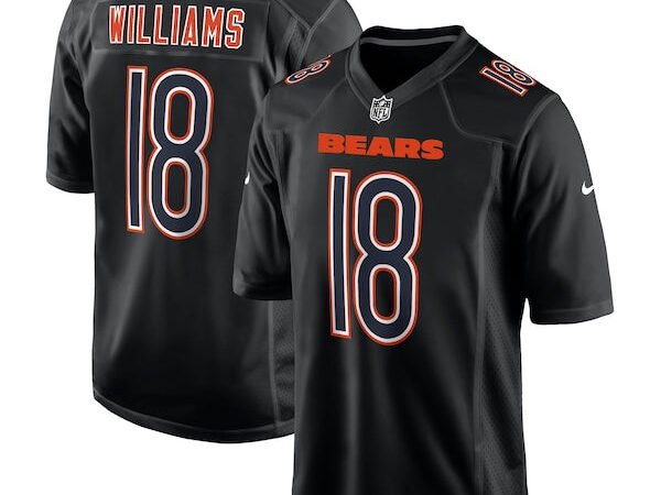 Caleb Williams Chicago Bears Nike Fashion Jersey - Carbon Black/White