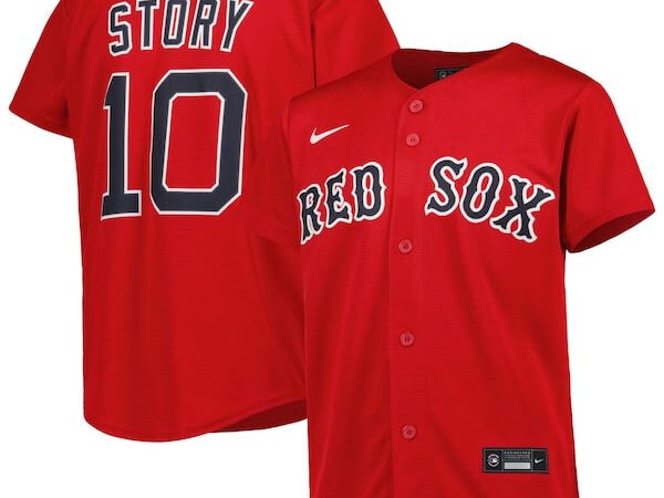 Trevor Story Boston Red Sox Nike Youth Alternate Replica Player Jersey - Red/White
