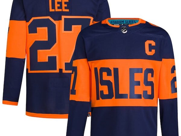 Anders Lee New York Islanders adidas 2024 NHL Stadium Series Primegreen Authentic Player Jersey – Navy