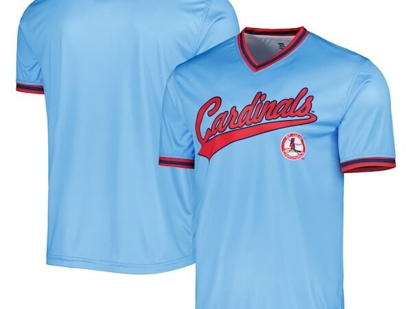 St. Louis Cardinals Stitches Cooperstown Collection Team Jersey - Light Blue