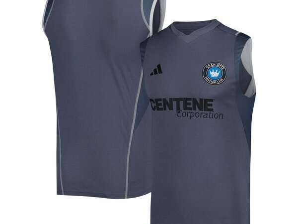 Charlotte FC adidas 2023 On-Field Sleeveless Training Jersey - Gray