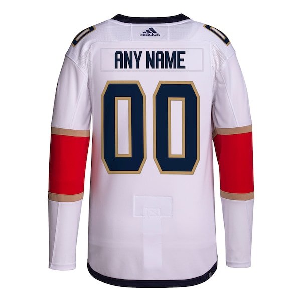 Florida Panthers adidas Away Primegreen Authentic Custom Jersey - White