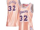 Magic Johnson Los Angeles Lakers Women's 75th Anniversary Rose Gold 1984 Swingman Jersey - Pink