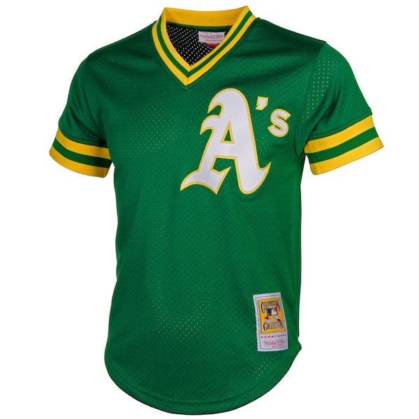 Reggie Jackson Oakland Athletics Cooperstown Mesh Batting Practice Jersey - Green