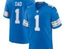 Number 1 Dad Detroit Lions Nike Game Jersey - Blue