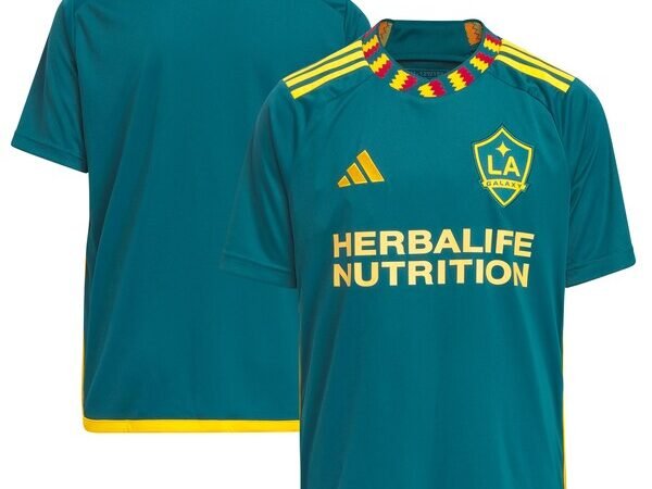 LA Galaxy adidas Youth 2024 LA Kit Replica Jersey - Green