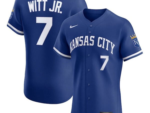 Bobby Witt Jr. Kansas City Royals Nike Alternate 2 Elite Player Jersey - Royal/White