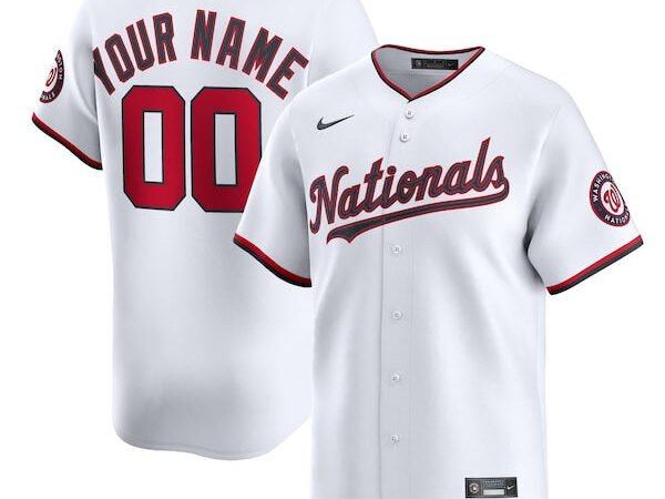 Washington Nationals Nike Home Limited Custom Jersey - White