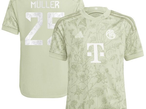 Thomas Müller Bayern Munich adidas Youth 2023/24 Oktoberfest Replica Player Jersey - Green