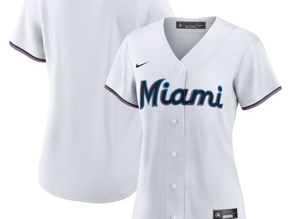 Miami Marlins Nike Women's Home Blank Replica Jersey - White